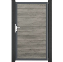 Záhradná bránka s rámom a drevenými prvkami