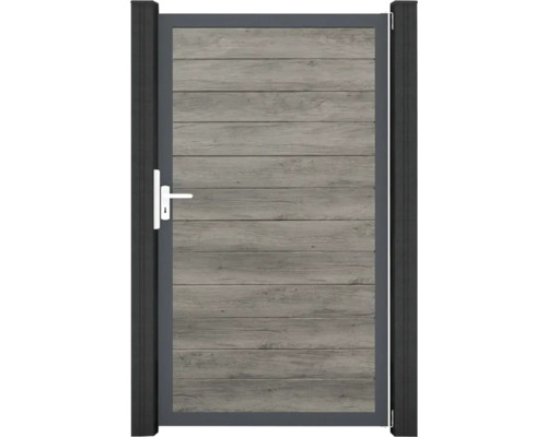 Záhradná bránka s rámom a drevenými prvkami