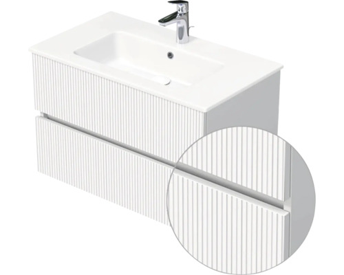 Skrinka pod umývadlo s umývadlom a dvoma zásuvkami