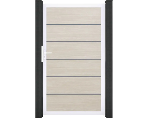 Drevená záhradná bránka s vodorovnými prvkami a rámom