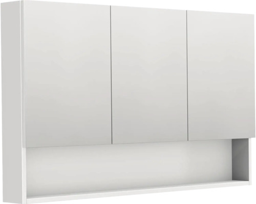 Zrkadlová skrinka Intedoor NY ZS 120 x 14 x 72 cm biela vysokolesklá
