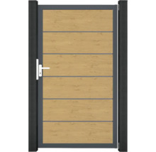 Záhradná bránka z hliníka s drevenou štruktúrou