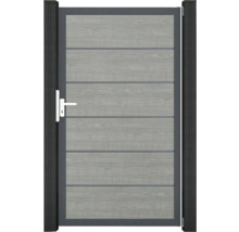 Hliníková záhradná bránka s imitáciou dreva a kľučkou