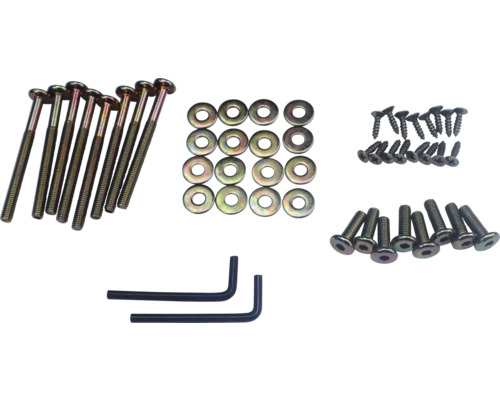 Sada skrutiek, podložiek a imbusových kľúčov