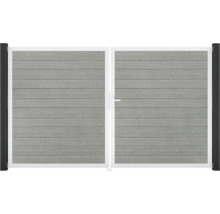 Dvojitá brána z plastu s dreveným vzhľadom