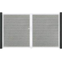 Dvojkrídlová brána s vodorovnými doskami a rukoväťou