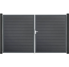 Dvojkrídlová brána s vodorovnými lamelami