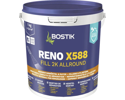 Opravná malta Bostik Reno X588 Fill 2K Allround v jednom kilogramovom vedre