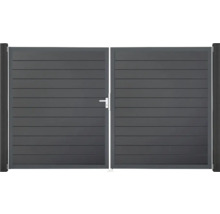 Dvojkrídlová brána z hliníka s kľučkou