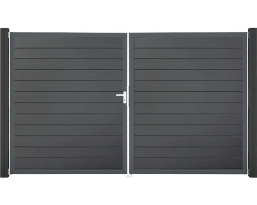 Dvojkrídlová brána z hliníka s kľučkou