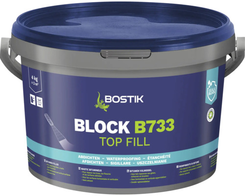Bitúmenový tmel Bostik Block B733 Top Fill vo vedre, 4 kg