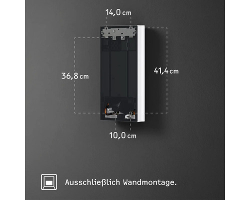 Rozmery podomietkovej splachovacej nádrže na montáž na stenu