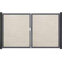 Dvojkrídlová brána s vodorovnými lamelami