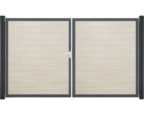 Dvojkrídlová brána s vodorovnými lamelami