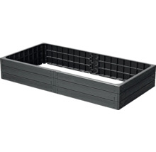 Vyvýšený záhon z plastu s dreveným vzhľadom