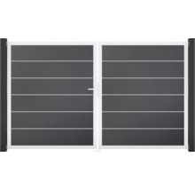 Dvojkrídlová brána s vodorovnými pruhmi