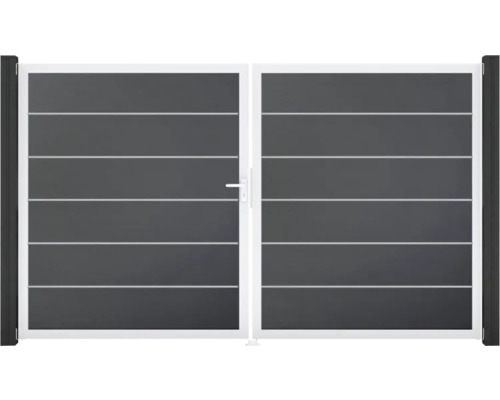 Dvojkrídlová brána s vodorovnými pruhmi