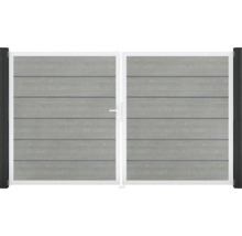 Dvojkrídlová brána z dreva a kovu