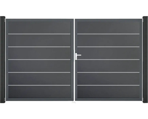 Dvojkrídlová brána s vodorovnými líniami