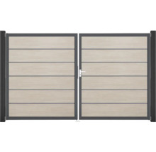 Dvojkrídlová brána z dreva a kovu