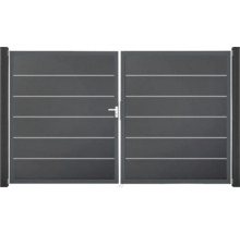 Dvojkrídlová brána s vodorovnými pruhmi