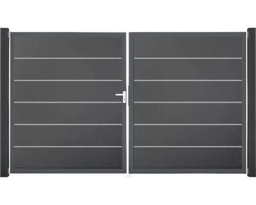 Dvojkrídlová brána s vodorovnými pruhmi