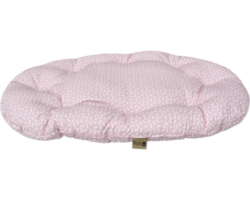 Oválny psí pelech s kostenným vzorom