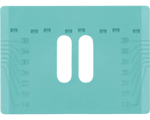 Meradlo pletacích ihiel na určenie veľkosti pletacích ihiel