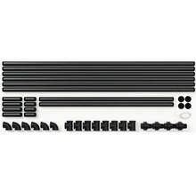 Rúrková stavebnica s rúrkami, rohovými kusmi, T-kusmi a ďalším príslušenstvom