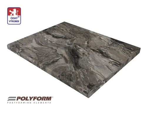 Kuchynská pracovná doska na mieru KAMEŇ SIVÝ 3,8x60 cm, dĺžka 50-300 cm Pracovná doska Polyform so štruktúrou mramoru a označením pôvodu Česká republika