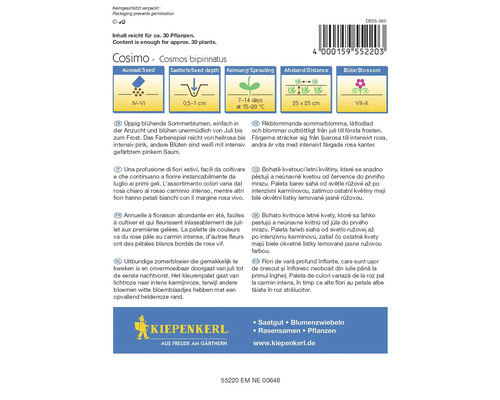 Balíček semien Cosmos bipinnatus