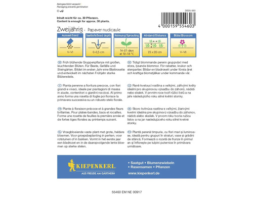 Balenie zmesi semien Kiepenkerl pre mak islandský