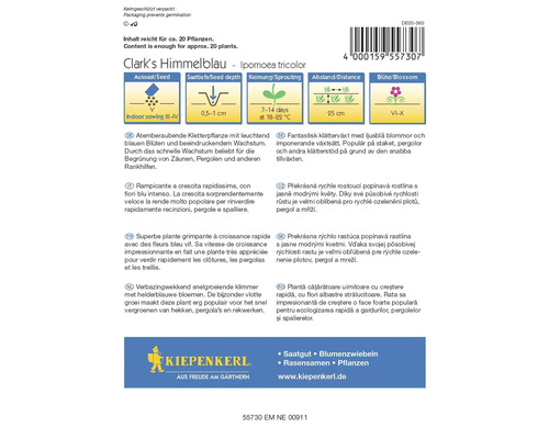 Balenie semien kvetov Clark''s Himmelblau od Ipomoea tricolor