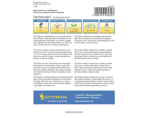 Balíček semien Herbstwald Rudbeckia hirta