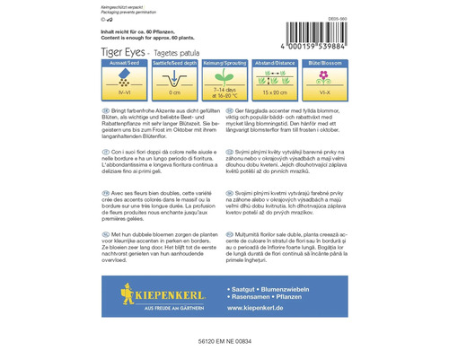 Balíček semien kvetín Aksamietnica rozkladitá - tigrie oko