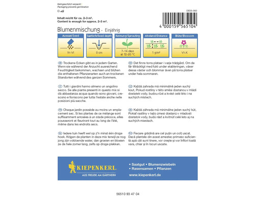 Balenie semien jednoročnej zmesi kvetov