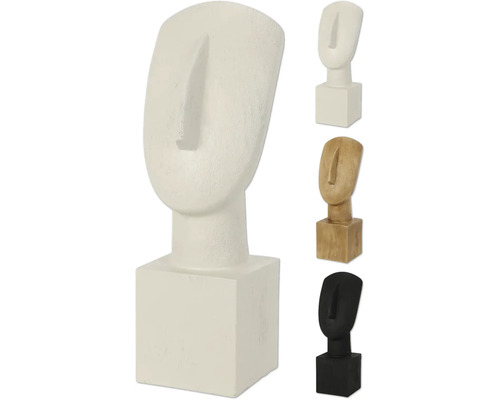 Dekoratívna figúrka tváre na podstavci do interiéru