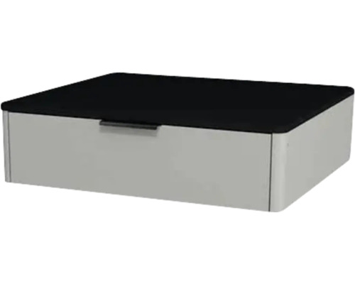 Kúpeľňová skrinka pod umývadlo Devo Lotos oceľovo sivá/čierna 60 x 16 x 53 cm LF-SUW1S60x16-F105 Zásuvkový prvok s čiernou krycou doskou