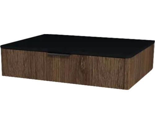 Kúpeľňová skrinka pod umývadlo Devo Lotos bronzová/čierna 70 x 16 x 53 cm LF-SUW1S70x16-F115 Drevená úložná krabica s čiernym vekom