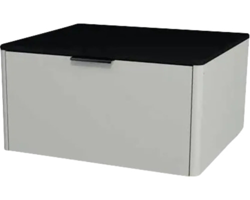 Kúpeľňová skrinka pod umývadlo Devo Lotos oceľovo sivá/čierna 60 x 31 x 53 cm LF-SUW1S60x31-F105 Úložný box s vekom