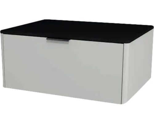 Kúpeľňová skrinka pod umývadlo Devo Lotos oceľovo sivá/čierna 70 x 31 x 53 cm LF-SUW1S70x31-F105 Úložný box s vekom