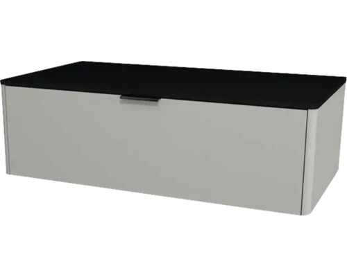 Kúpeľňová skrinka pod umývadlo Devo Lotos oceľovo sivá/čierna 100 x 31 x 53 cm LF-SUW1S100x31-F105 Úložný box s vekom