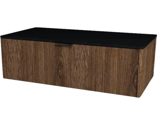 Kúpeľňová skrinka pod umývadlo Devo Lotos bronzová/čierna 100 x 31 x 53 cm LF-SUW1S100x31-F115 Úložný box s dreveným dekorom a vekom