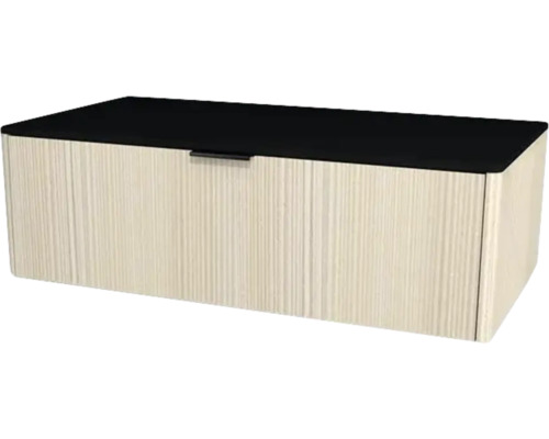 Kúpeľňová skrinka pod umývadlo Devo Lotos krémovo biela/čierna 100 x 31 x 53 cm LF-SUW1S100x31-F98 Úložný box s vekom