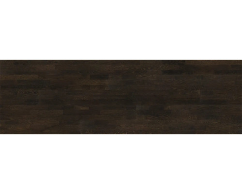 Tmavá drevená podlaha s parketovým vzhľadom.