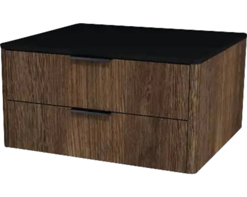 Kúpeľňová skrinka pod umývadlo Devo Lotos bronzová/čierna 60 x 31 x 53 cm LF-SUW2S60x31-F115 Spodná skrinka s dvomi zásuvkami a policou