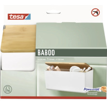 Úložný box Tesa Baboo s bambusovým vekom, montáž bez vŕtania