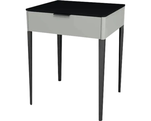 Kúpeľňová skrinka pod umývadlo Devo Lotos oceľovo sivá/čierna 60 x 76 x 53 cm LF-SUS1S60x76-F105 Nočný stolík so zásuvkou a štyrmi nohami