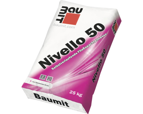 Samonivelačná stierka Baumit Nivello 50 25 kg Vrece 25 kg Baumit Nivello 50 samonivelačnej stierky