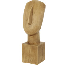 Dekoratívna socha štylizovanej hlavy na podstavci